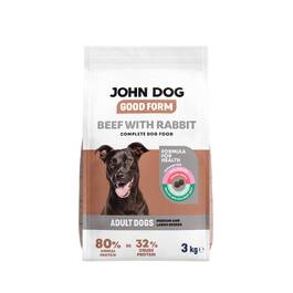 Сухий корм для собак John Dog з яловичиною та кроликом, 12 кг