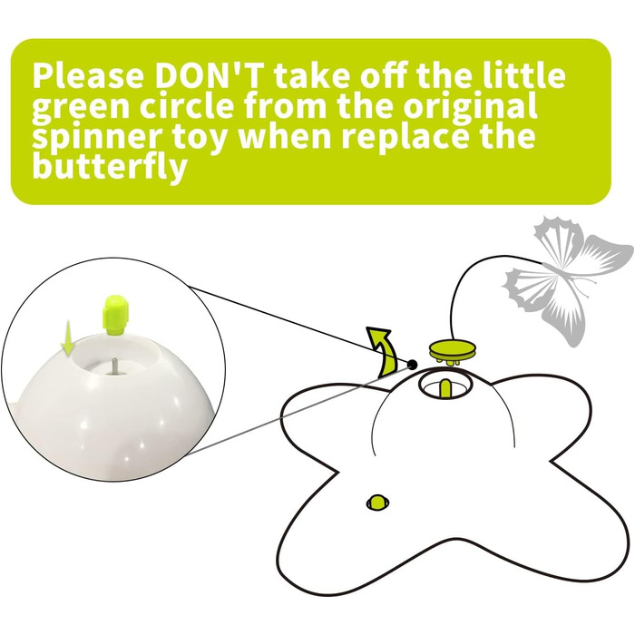 Інтерактивна іграшка-метелик для котів ALL FOR PAWS 3 в 1 з кульками та пером, автоматичний спінер, для дому (6 шт. у наборі)