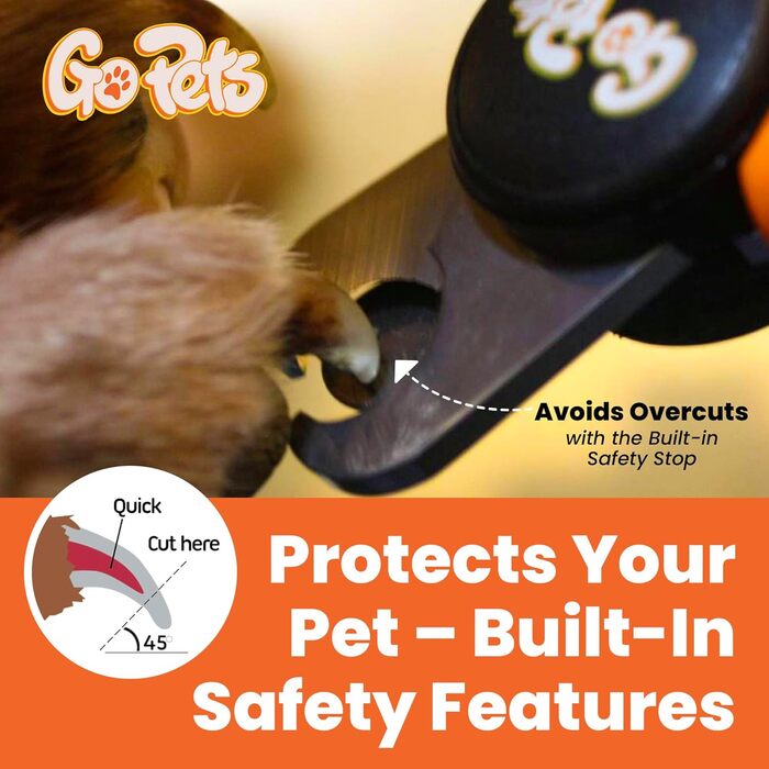 Гострі нігтики для собак та котів GoPets: безпечний інструмент для стрижки з пилочкою, для великих, середніх та малих порід