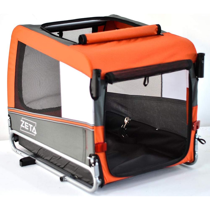 Papilioshop Zeta – 2-в-1 причіп для велосипеда та візок для собак та домашніх тварин, складаний, легкий та стабільний, ідеальний для перевезення тварин та прогулянок (Помаранчевий M)