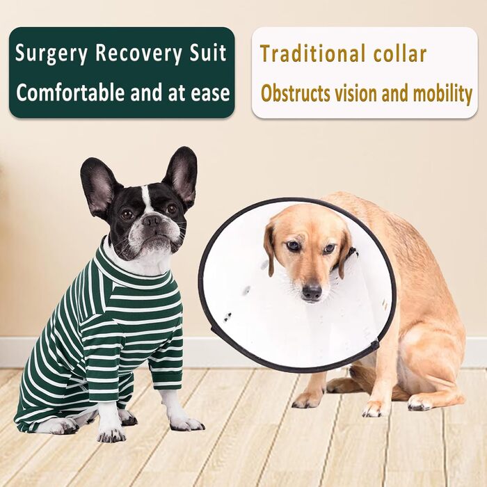 Воротник для собак після операції Axcimond, відновлювальний, для захисту ран, хірургічний, зелений (L)