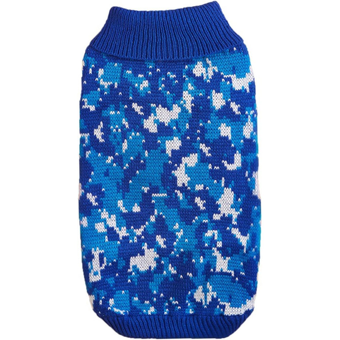 Світер для собак Jecikelon, камуфляж, рогалик, теплий, для маленьких собак та котів, розмір L, зелений