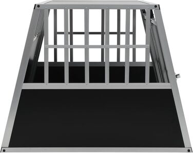 Транспортна переноска для собак Gecheer, розкладна переноска XXL для великих собак, алюміній та MDF, для безпечного транспортування в автомобілі (94 x 88 x 69 см)