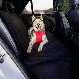 BarksBar водонепроникний чохол для автосидіння для тварин XL, чорний, з анкером, для авто, вантажівок та SUV, не ковзає