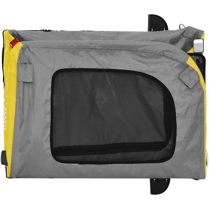 Причіп для велосипеда для собак Жовтого та Сірого кольорів, Oxford-тканина та сталь, LH33839