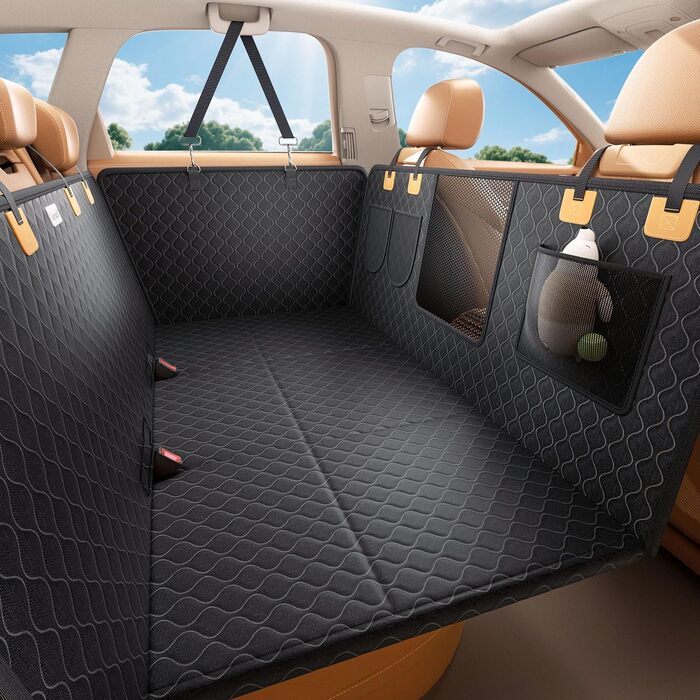 Захист для заднього сидіння авто Lamicall: міцна, вологостійка, для собак до 195 кг, захист від подряпин, підходить для авто та компактних SUV