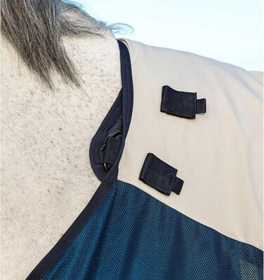 Літня водонепроникна попона Horseware Rambo для коня, 0г, 155 см, синя/сіра