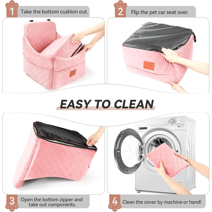 Автокрісло для собак: м'яке, знімне, для малих та середніх порід (до 16 кг)