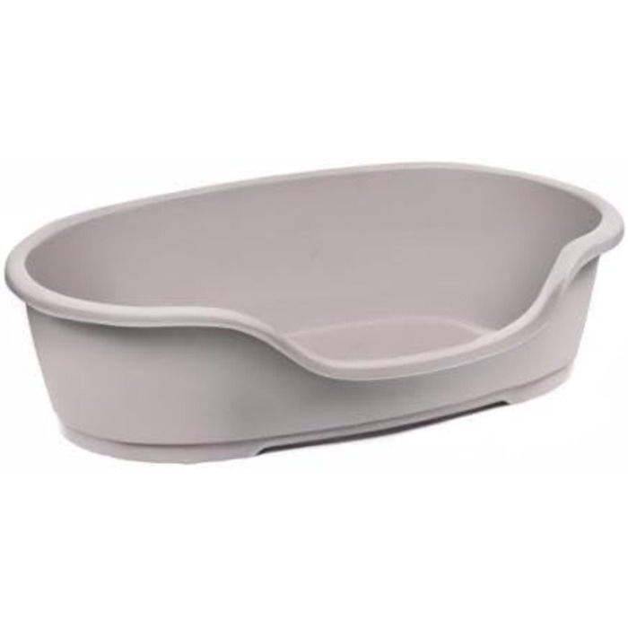 Корзина для собак Adena, пластик, 92 см (110 см), сіро-бежева