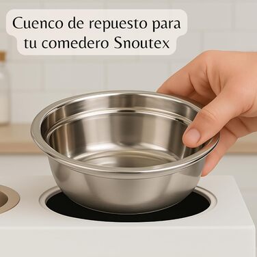 Підвищена годівниця для собак SNOUTEX - нержавіюча миска для води та їжі для собак, без облизування, 5 рівнів висоти. Миска для собак всіх розмірів. Годівниця для собак з підставкою, біла.
