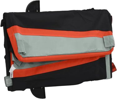 Причіп для велосипеда, вантажний/для собак, чорно-помаранчевий, 45 кг, сталь, для щоденного транспортування, універсальний, легко монтується