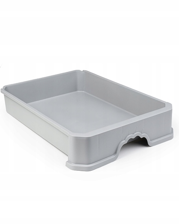 Закритий лоток-туалет для котів Be-Active.pl сірий, з висувною шухлядою та лопаткою