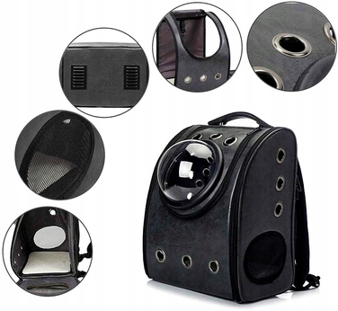 Рюкзак-переноска для собак з панорамним вікном