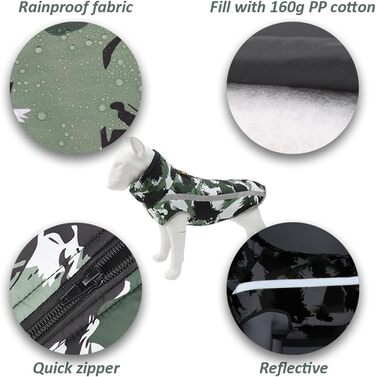 Зимовий одяг для собак: теплий пуловер та куртка для середніх та великих собак (2XL)