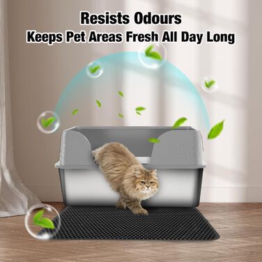 Туалетний лоток для котів Katzentoilette 6040 сірого кольору (M)