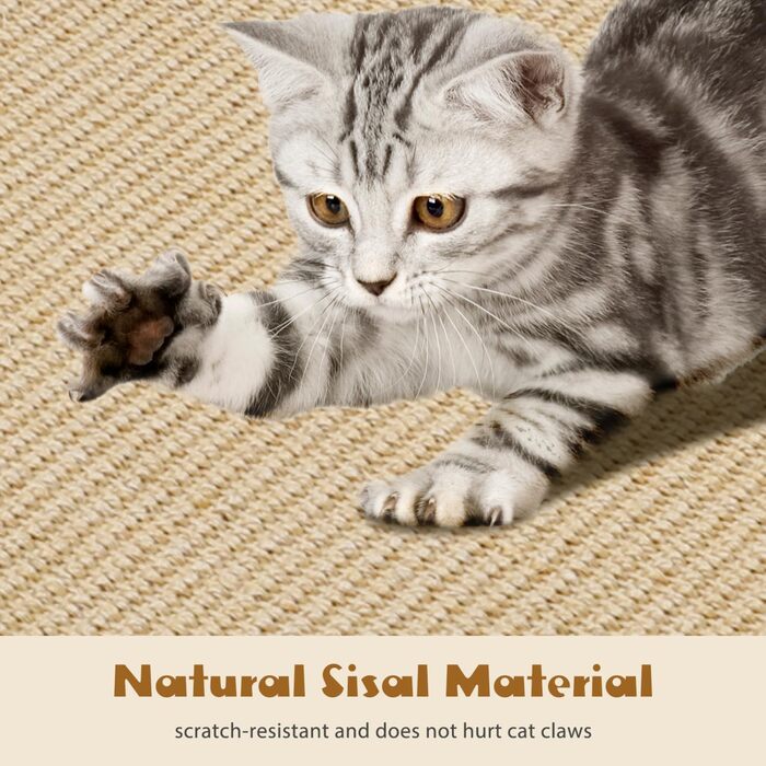 Килимок для дряпання котів Nobleza 2 шт. з сизалю, 60 x 40 см. Захист від подряпин меблів