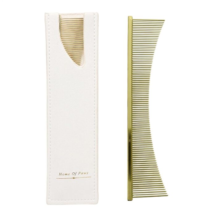 Щітка для котів Flohkamm для догляду за шерстю | Інструмент для видалення ковтунів для цуценят, довгошерстих порід, щоденний догляд, після купання (золота)