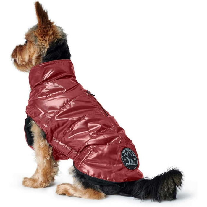 HUNTER Зимовий теплий одяг для собак, водонепроникний, з флісовою підкладкою, червоний (40)