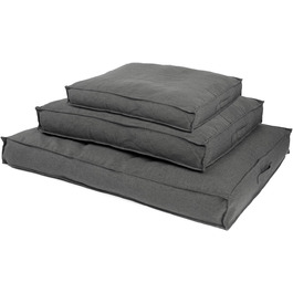 JAMAXX Преміум ортопедичне ліжко для собак з memory foam, водовідштовхувальний та знімний льняний чохол, м'яка в'язкоеластична подушка, розмір S 65x50 см