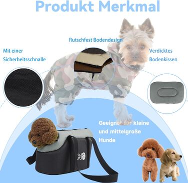 Транспортна сумка для собак та котів, чорна: зручна, дихаюча, з ременем безпеки