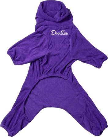 Полотенце для собак Mikki Doodes, XL, фіолетове, з мікрофібри, швидковисихаюче, для кудрявої шерсті