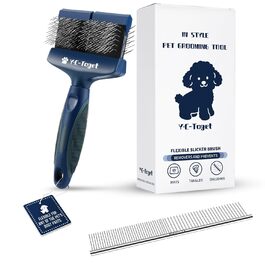 Двостороння щітка Slicker для собак: пуделів, голдендудлів, лабрадудлів та лабрадорів. Ідеальна для догляду за шерстю.