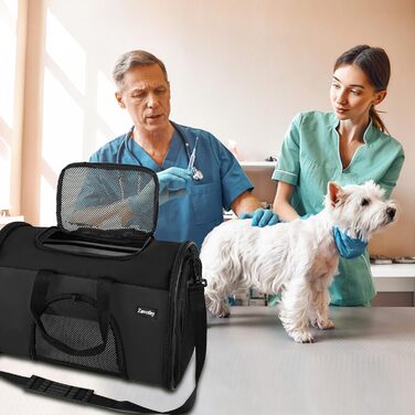 Транспортна переноска для котів та собак, дихаюча та складна, переноска для котів з регульованим плечовим ременем, знімна подушка