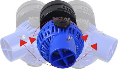 SunSun JVP-132 циркуляційна помпа для акваріума 8000 л/год, 12 Вт, з поворотною насадкою, магнітним кріпленням та регулятором потоку