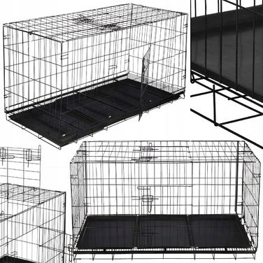 Металева клітка Springos для великих собак, 60 x 130 x 70 см