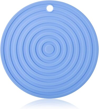 Силіконові килимки під миски для котів та собак, водонепроникні, антиковзаючі, 23.6 см (блакитний)