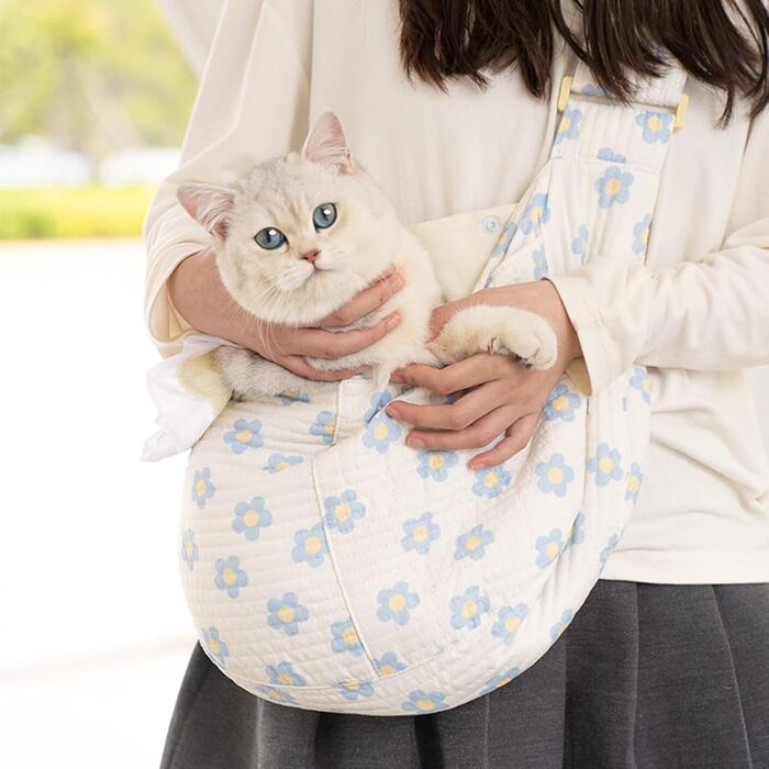Транспортна сумка для котів та собак з кишенею | Дихаюча легка сумка-переноска для тварин для подорожей та прогулянок