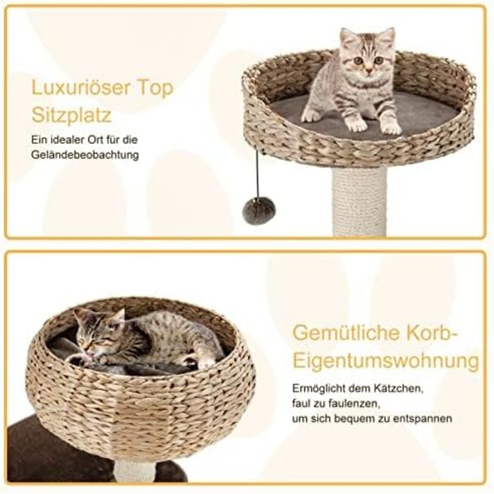 Дерево-кігтеточка для котів FANTASK з ліжками, будиночком та активностями