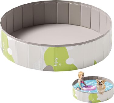 Дитячий басейн для собак та дітей, складний, з товстого ПВХ, антиковзкий, для балкона, саду, великих собак, кошенят, цуценят (A1-80*20)