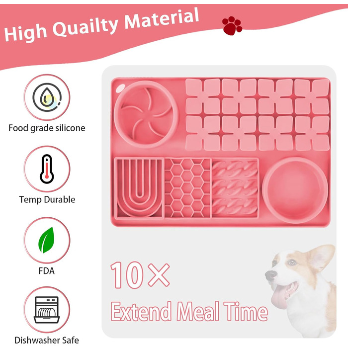 Силіконова килимок-головоломка для собак та котів з присосками, повільний набір для годування, інтерактивна килимок для носа, навчання пошуку їжі