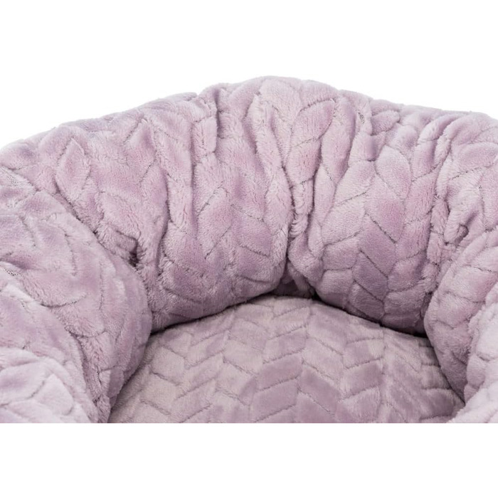 Ліжко для собак TRIXIE Junior 50x40 см світло-сіре/фіолетове - м'яке міні-ліжко для цуценят та маленьких собак, кошик, антиковзаюче покриття