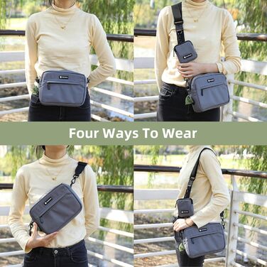 Сумка для ласощів для собак COOWONE - водонепроникна сумка для прогулянок з диспенсером для собачих екскрементів (світло-сіра)