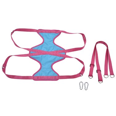 Крісло-гамак для грумінгу домашніх тварин Baxnore Premium, асистент по догляду за собаками, для стрижки кігтів, чищення зубів, догляду за вухами, дихаючий поліестер з фіксуючими ременями (M 35 x 27 x 20 см)