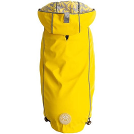 Жовтий дощовик для собак ElastoFit - водонепроникний дощовик для собак, розмір S, довжина спини 33 см