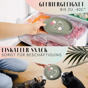 Миска для котів [Nala Collection] - широка миска для корму | Силіконова миска для котів | Миска для котячого корму sage green