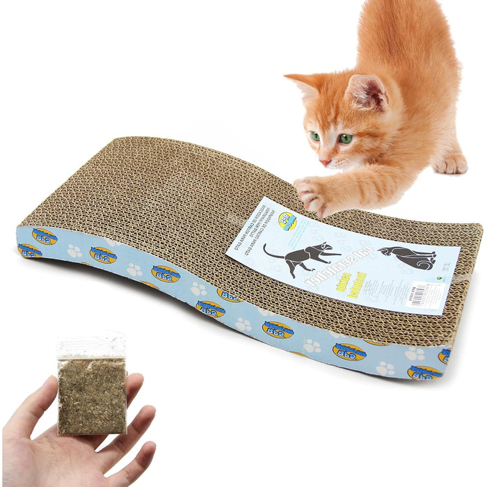 Котячий дряпка-доріжка BPS з котячою м'ятою, 43 x 21 x 4 см