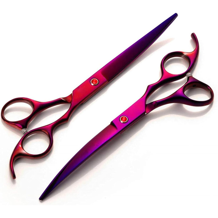 Набір ножиць для грумінгу собак QUNINE: 4 шт., ножиці для догляду за шерстю, гребінець, 7,0 дюймів