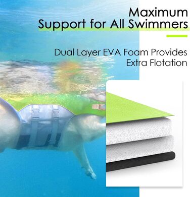 Спасальний жилет для собак ThinkPet, зелений, розмір M, регульований, з відбиваючими елементами