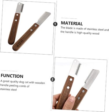 Видалення шерсті для собак: щітка-трімер з 2 металевими щітками для видалення підшерстка та відмерлого волосся