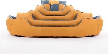 Килимок для собак та котів ESTEXO: м'яке ліжко-кошик з антиковзким покриттям, 65x50x20 см, бежевий