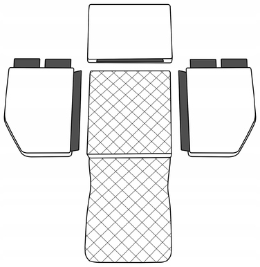 Автомобільний килимок з пластику Velinda, білий, L/XL (40 см x 90 см)