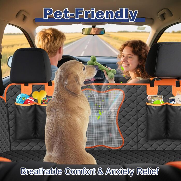 Водонепроникний килимок для собак Vortix на заднє сидіння авто - ідеальний компаньйон у подорожах. Захищає від бруду, шерсті та подряпин, зменшує необхідність миття авто.