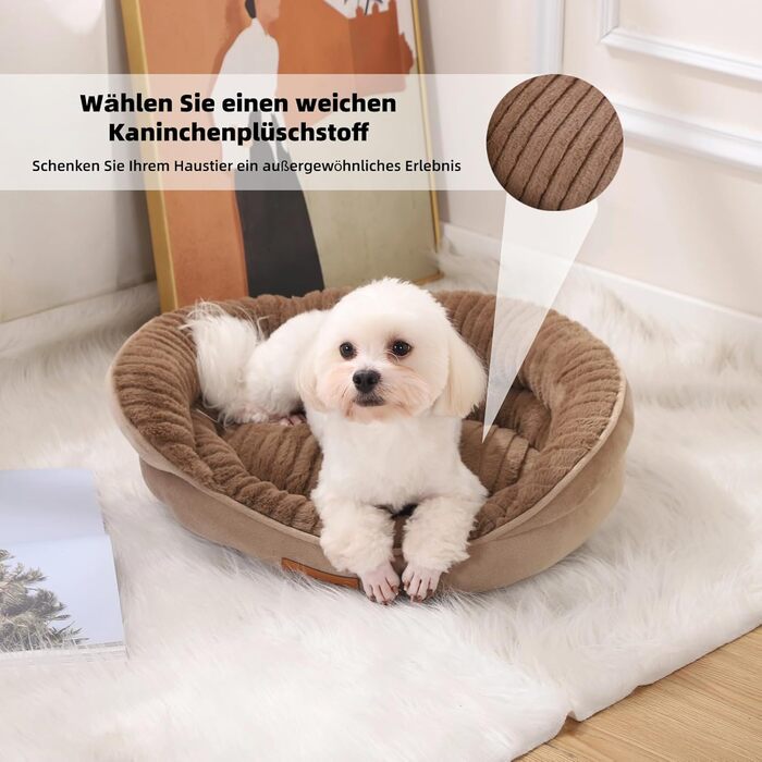 М'яка підстилка для собак та котів, лежанка для тварин, антиковзаюча, хакі, 50x45x17 см