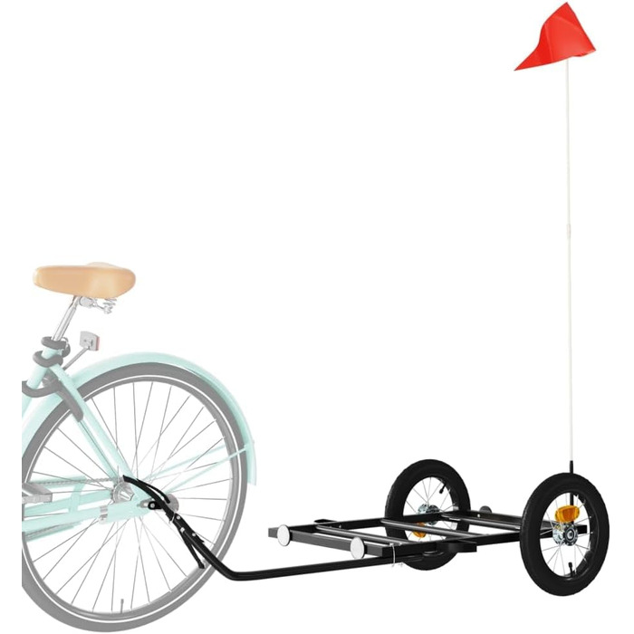 Причіп для собак, велосипедний причіп, причіп для джогінгу, чорний 122x53x28 см, сталь