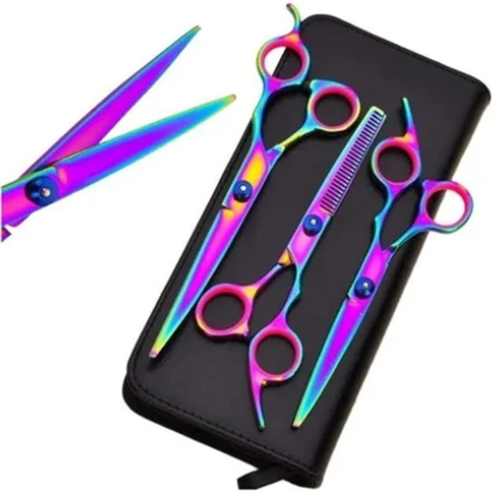 Набір для грумінгу собак, професійний, з нержавіючої сталі, безпечні кругові кінчики, 7-в-1, для собак та котів