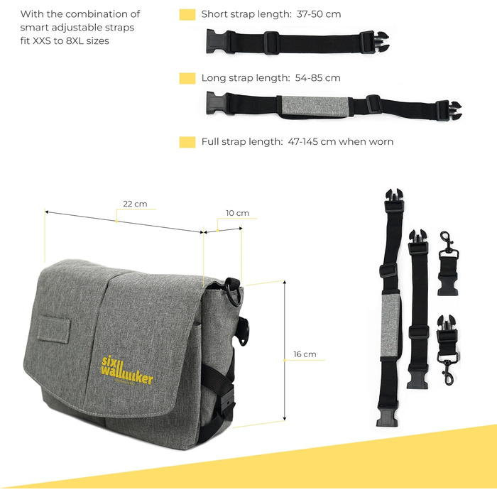 Leckerlibeutel для собак Arrivly SixWalker з магнітним закриттям: практичний фідер для тренувань, універсальна сумка для ласощів з винімною кишенькою (сірий)